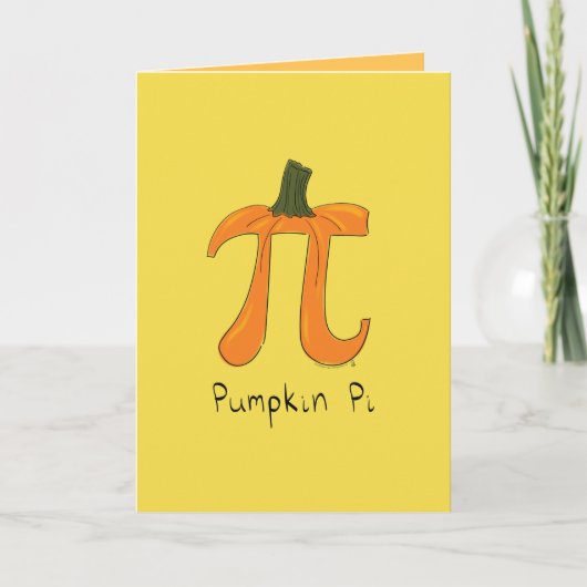 Pumpkin Pi-Wenskaart Kaart (Voorkant)