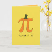 Pumpkin Pi-Wenskaart Kaart (Gele Bloem)