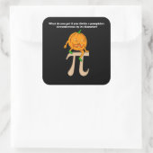 Pumpkin Pi Wiskunde Halloween Vierkante Sticker (Tas)