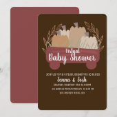 Pumpkin Pick Wagon Virtual Baby shower Kaart (Voorkant / Achterkant)