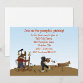 Pumpkin Picking Cat Kaart (Voorkant / Achterkant)
