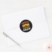 Pumpkin Picking Crew 2024 Grappig neef Crew Hallow Ronde Sticker (Envelop)