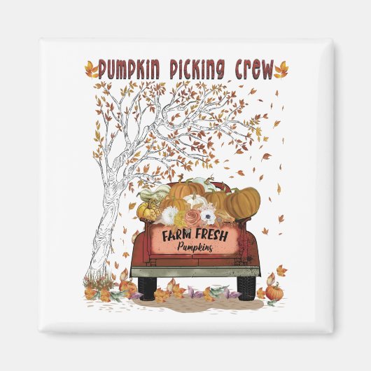Pumpkin Picking Crew Apron Magnet (Voorkant)