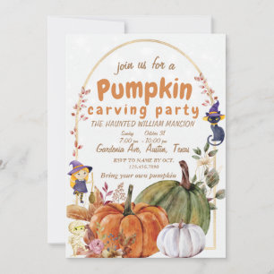 Pumpkin Picking Crew Planner Invitation Kaart