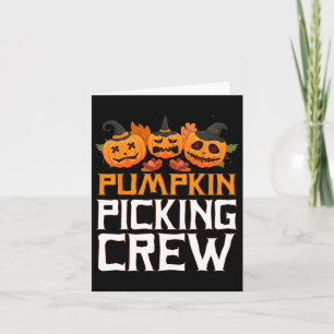 Pumpkin Pickling Crew Halloween Family Matching Kaart