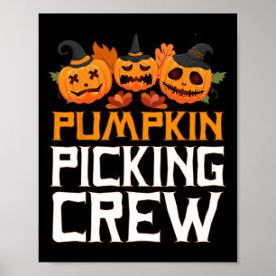 Pumpkin Pickling Crew Halloween Family Matching Poster