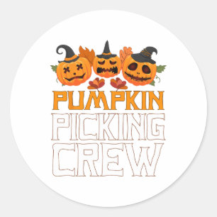 Pumpkin Pickling Crew Halloween Family Matching Ronde Sticker