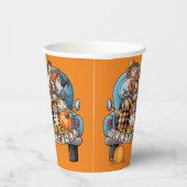 Pumpkin Pick'n Time Papieren Bekers (Rechts)