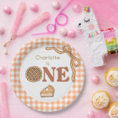 Pumpkin Pie 1st Birthday Papieren Bordje (Feest)