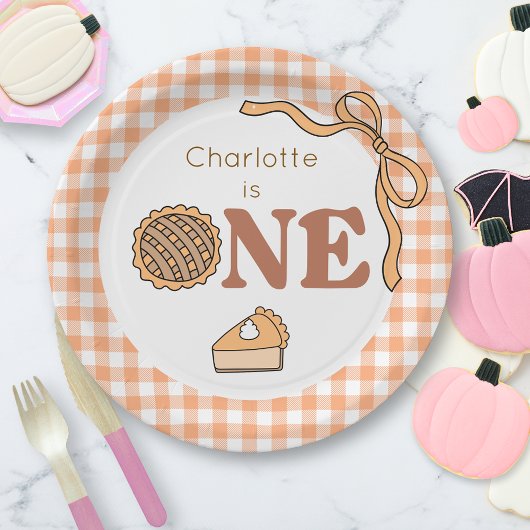 Pumpkin Pie 1st Birthday Papieren Bordje