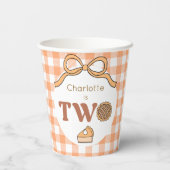 Pumpkin Pie 2nd Birthday Papieren Bekers (Achterkant)