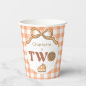 Pumpkin Pie 2nd Birthday Papieren Bekers (Voorkant)