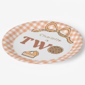 Pumpkin Pie 2nd Birthday Papieren Bordje (Gekanteld)