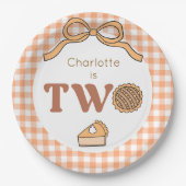 Pumpkin Pie 2nd Birthday Papieren Bordje (Voorkant)