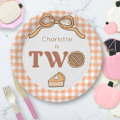 Pumpkin Pie 2nd Birthday Papieren Bordje