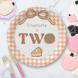 Pumpkin Pie 2nd Birthday Papieren Bordje