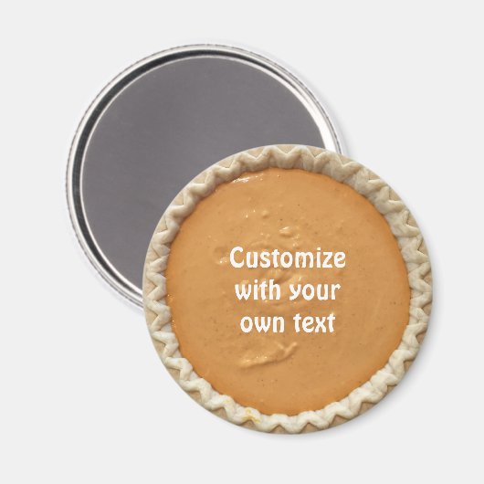 Pumpkin Pie aangepaste tekst Magneet (Voorkant / Achterkant)