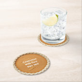 Pumpkin Pie aangepaste tekst Ronde Kartonnen Onderzetter (Insitu)