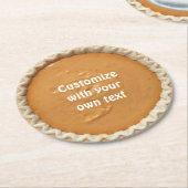 Pumpkin Pie aangepaste tekst Ronde Kartonnen Onderzetter (Gebogen)