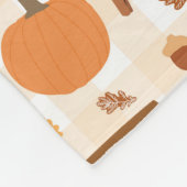 Pumpkin Pie Autumn Herfst Pattern Fleece Deken (Hoek)