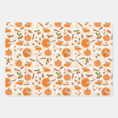 Pumpkin Pie Autumn Herfst Pattern Inpakpapier Vel (Voorkant 2)