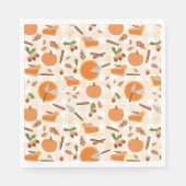 Pumpkin Pie Autumn Herfst Pattern Servet (Voorkant)