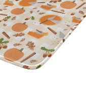 Pumpkin Pie Autumn Herfst Pattern Snijplank (Hoek)