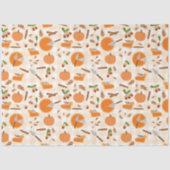 Pumpkin Pie Autumn Herfst Pattern Tissuepapier (Voorkant)