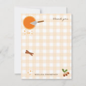 Pumpkin Pie Autumn Herfst Thanksgiving Bedankkaart (Voorkant)