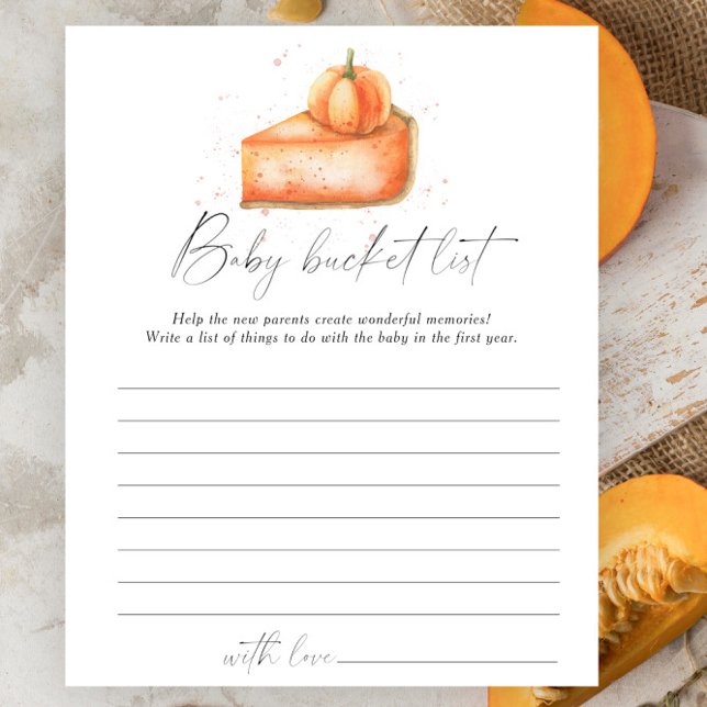 Pumpkin pie - Baby bucket list spel (Creator heeft geüpload)
