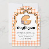 Pumpkin Pie Birthday Photo Thank You Card Kaart (Voorkant)