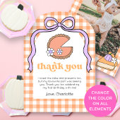 Pumpkin Pie Birthday Photo Thank You Card Kaart