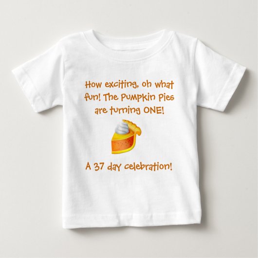 Pumpkin Pie Birthday Shirt (Voorkant)