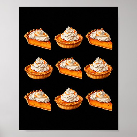Pumpkin Pie Buffet Thanksgiving Lelijk Kostuum Poster (Voorkant)