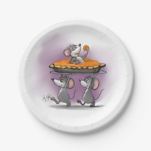 Pumpkin Pie Celebration Papieren Bordje (Voorkant)