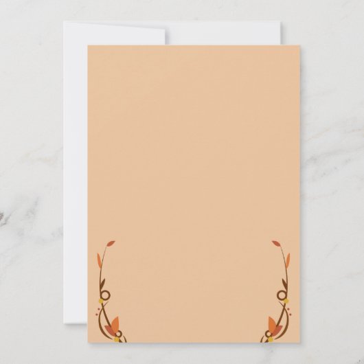 Pumpkin Pie Character Thanksgiving Invitation Kaart (Achterkant)