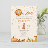 Pumpkin Pie Cutie Pie Oh Baby shower Kaart (Staand voorkant)