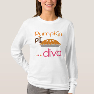 Pumpkin Pie Diva Thanksgiving Design T-shirt