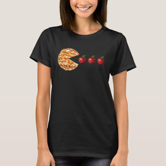 Pumpkin Pie Eating apple  Thanksgiving Turkey Day  T-shirt (Voorkant)
