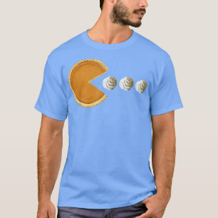 Pumpkin Pie Eating Whipped Cream Funny Boys Bedank T-shirt