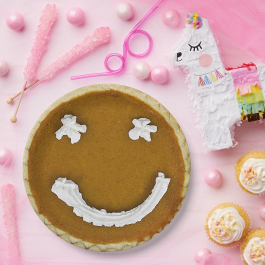 Pumpkin Pie Face Papieren Bordje (Feest)