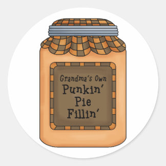 Pumpkin Pie Fillin Ronde Sticker