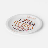 Pumpkin Pie Fixes Alles - Aangepaste Thanksgiving Papieren Bordje (Gekanteld)