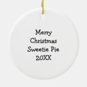 Pumpkin Pie Food Keramisch Ornament (Achterkant)