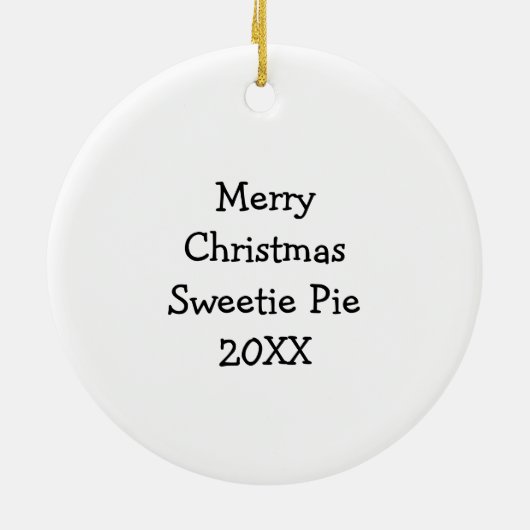 Pumpkin Pie Food Keramisch Ornament (Achterkant)