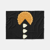 Pumpkin Pie Gamer Thanksgiving  Fleece Deken (Voorkant (Horizontaal))