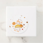 Pumpkin Pie Happy Thanksgiving Round Bedankjes Labels (In situ)