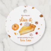 Pumpkin Pie Happy Thanksgiving Round Bedankjes Labels (Voorkant)