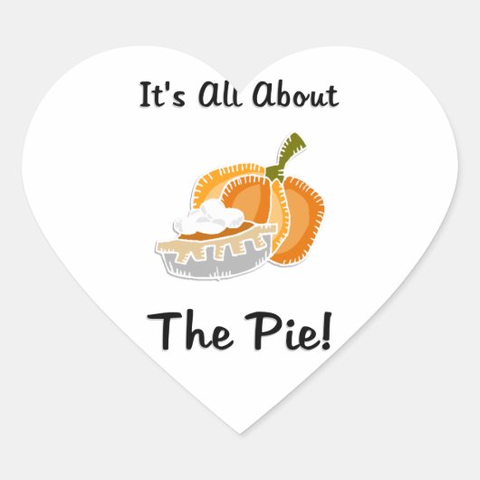 Pumpkin Pie Hart Sticker (Voorkant)