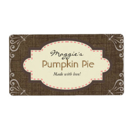 Pumpkin Pie Labels, Aangepaste Sjabloon Etiket